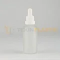 50 ML Buzlu Model Topan Cam Damlalıklı Dropper Şişe Plastik Delikli Kapaklı 50 ML Buzlu Model Topan Cam Damlalıklı Dropper Şişe Plastik Delikli Kapaklı