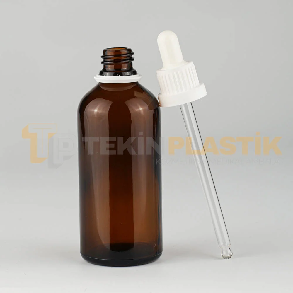 100 ML Toptan Amber Renk Cam Damlalıklı Dropper Şişe Beyaz Plastik Delikli Kilitli Kapaklı 100 ML Toptan Amber Renk Cam Damlalıklı Dropper Şişe Beyaz Plastik Delikli Kilitli Kapaklı