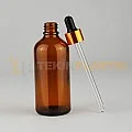 100 ML Toptan Boş Amber Renk Cam Damlalıklı Dropper Şişe Metal Gold Siyah Kapak 100 ML Toptan Boş Amber Renk Cam Damlalıklı Dropper Şişe Metal Gold Siyah Kapak