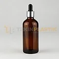 100 ML Toptan Boş Amber Renk Cam Damlalıklı Dropper Şişe Metal Gümüş Siyah Kapak 100 ML Toptan Boş Amber Renk Cam Damlalıklı Dropper Şişe Metal Gümüş Siyah Kapak