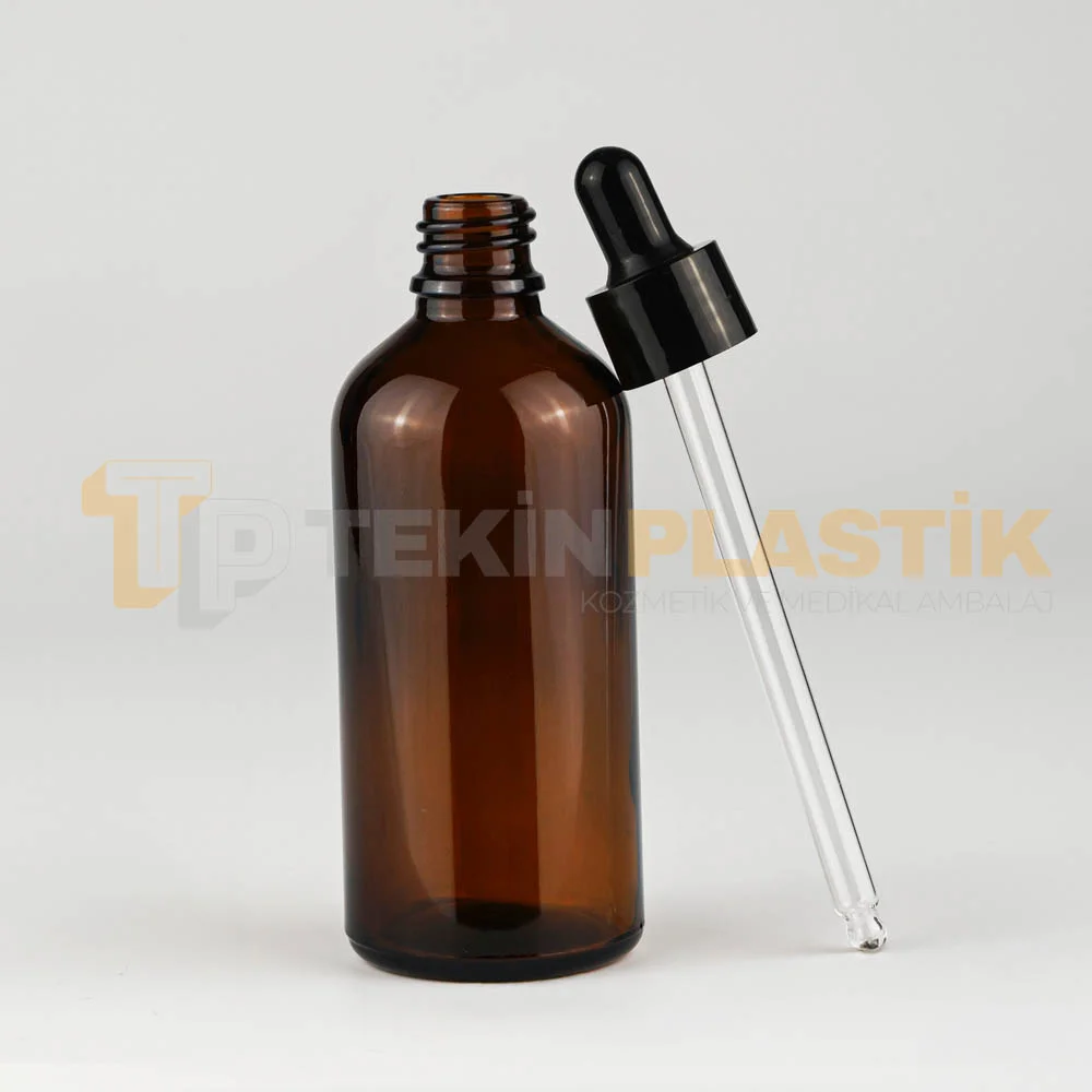 100 ML Toptan Boş Amber Renk Cam Damlalıklı Dropper Şişe Metal Siyah Kapak 100 ML Toptan Boş Amber Renk Cam Damlalıklı Dropper Şişe Metal Siyah Kapak