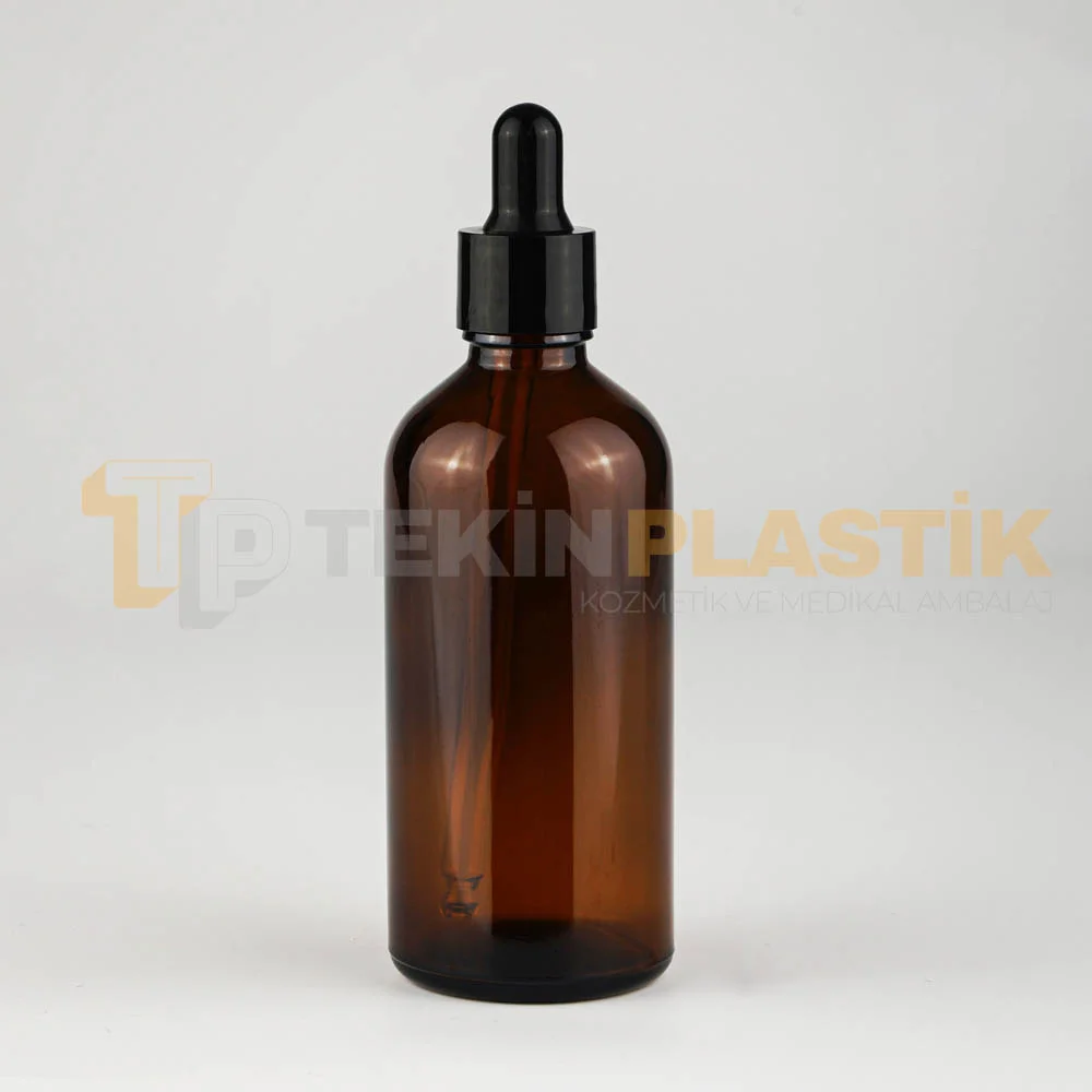100 ML Toptan Boş Amber Renk Cam Damlalıklı Dropper Şişe Metal Siyah Kapak 100 ML Toptan Boş Amber Renk Cam Damlalıklı Dropper Şişe Metal Siyah Kapak