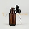 20 ML Amber Renk Cam Damlalıklı Dropper Şişe Metal Siyah Yüzüklü 20 ML Amber Renk Cam Damlalıklı Dropper Şişe Metal Siyah Yüzüklü