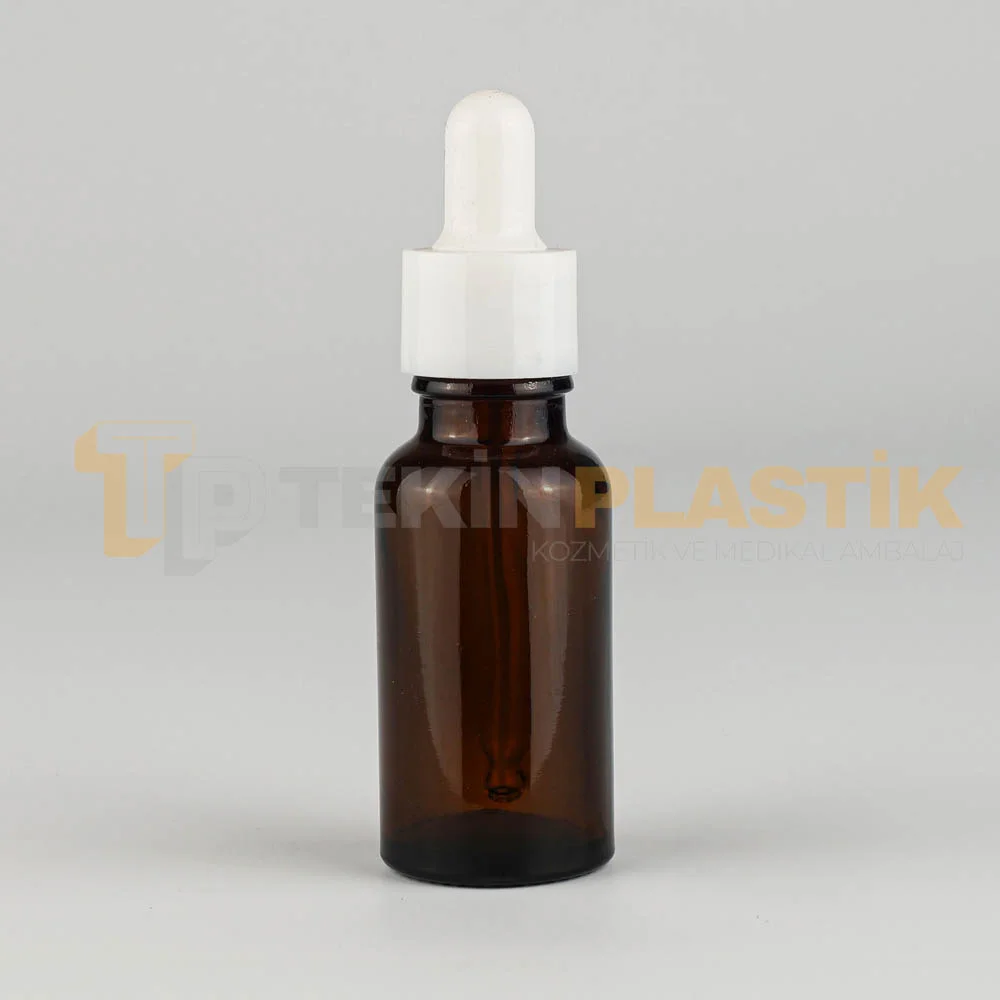 20 ML Toptan Boş Amber Renk Cam Damlalıklı Dropper Şişe Beyaz Kapaklı 20 ML Toptan Boş Amber Renk Cam Damlalıklı Dropper Şişe Beyaz Kapaklı