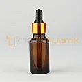 20 ML Toptan Boş Amber Renk Cam Damlalıklı Dropper Şişe Metal Gold Siyah Başlıklı 20 ML Toptan Boş Amber Renk Cam Damlalıklı Dropper Şişe Metal Gold Siyah Başlıklı