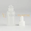 20 ML Buzlu Model Toptan Cam Damlalıklı Dropper Şişe Beyaz Damlalık Takım