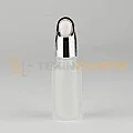 20 ML Buzlu Model Toptan Cam Damlalıklı Dropper Şişe Metal Kaplama Gümüş Lüx Damlalık Takım