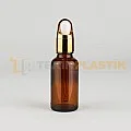 30 ML Toptan Boş Amber Renk Cam Damlalıklı Dropper Şişe Metal Gold Lüx Damlalık 30 ML Toptan Boş Amber Renk Cam Damlalıklı Dropper Şişe Metal Gold Lüx Damlalık