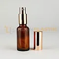 30 ML Toptan Boş Amber Renk Cam Dropper Şişe Metal Gold Spreyli 30 ML Toptan Boş Amber Renk Cam Dropper Şişe Metal Gold Spreyli