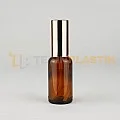 30 ML Toptan Boş Amber Renk Cam Dropper Şişe Metal Gold Spreyli 30 ML Toptan Boş Amber Renk Cam Dropper Şişe Metal Gold Spreyli