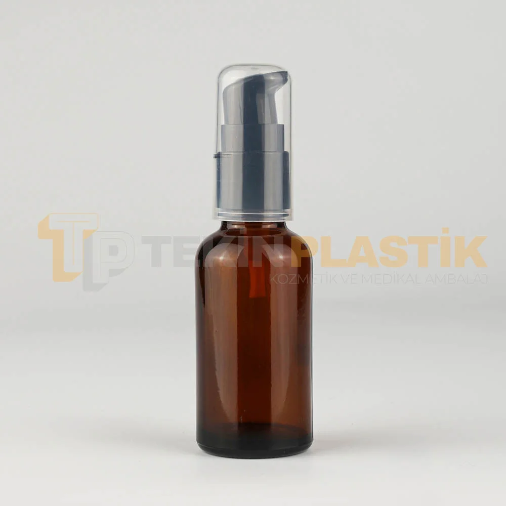 30 ML Toptan Boş Amber Renk Cam Dropper Şişe Siyah Losyon Pompalı 30 ML Toptan Boş Amber Renk Cam Dropper Şişe Siyah Losyon Pompalı