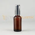 30 ML Toptan Boş Amber Renk Cam Dropper Şişe Siyah Losyon Pompalı 30 ML Toptan Boş Amber Renk Cam Dropper Şişe Siyah Losyon Pompalı