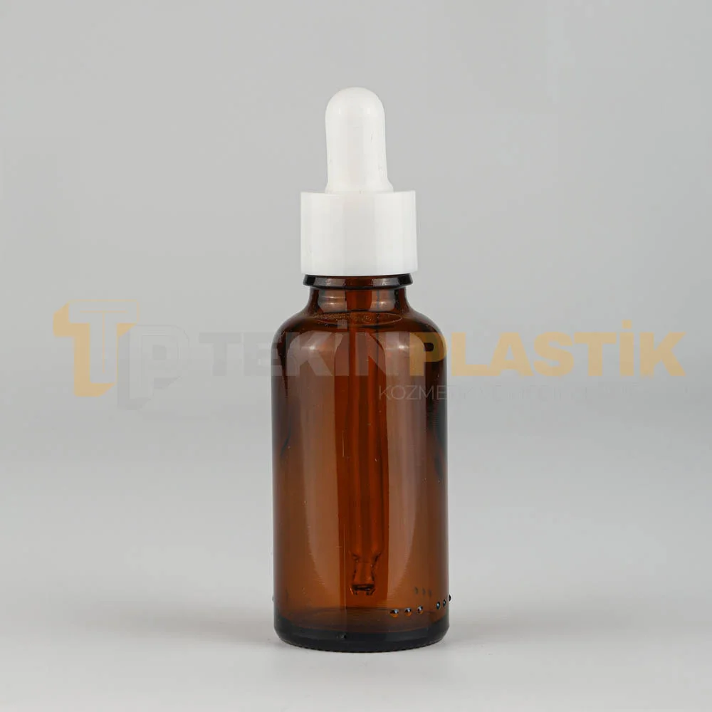 30 ML Toptan Boş Amber Renk Cam Damlalıklı Dropper Şişe Beyaz Kapaklı 30 ML Toptan Boş Amber Renk Cam Damlalıklı Dropper Şişe Beyaz Kapaklı