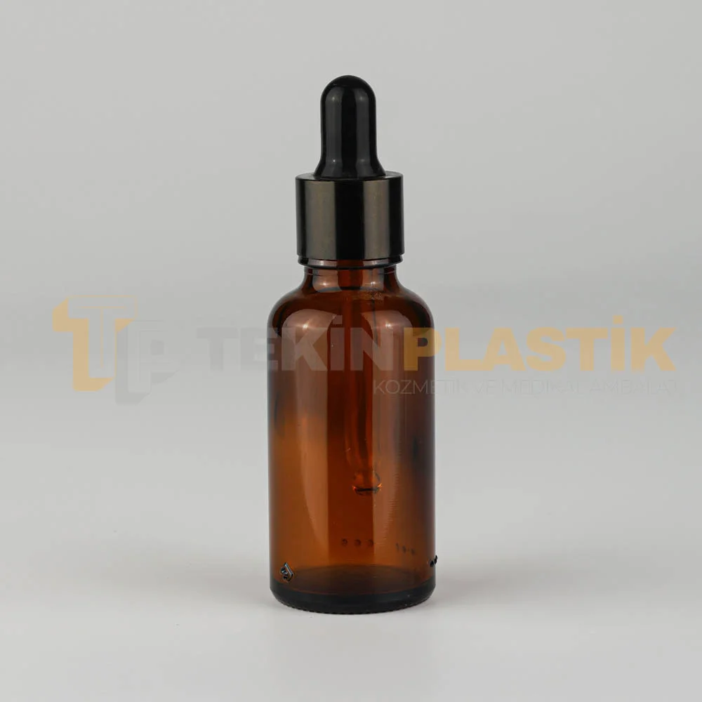 30 ML Toptan Boş Amber Renk Cam Damlalıklı Dropper Siyah Metal Kapaklı 30 ML Toptan Boş Amber Renk Cam Damlalıklı Dropper Siyah Metal Kapaklı
