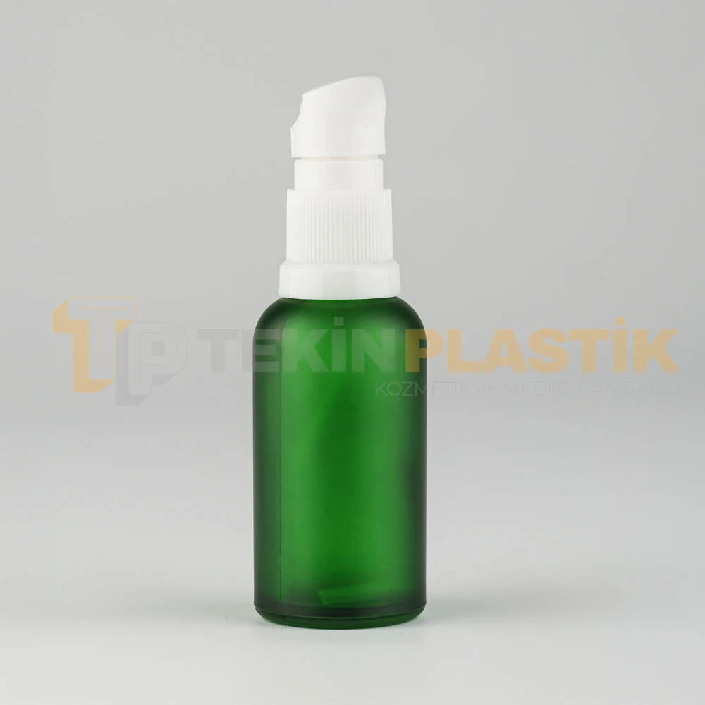 30 ML Boş Toptan Buzlu Yeşil Renk Dropper Şişe Etekli Beyaz Losyon Serum Pompa 30 ML Boş Toptan Buzlu Yeşil Renk Dropper Şişe Etekli Beyaz Losyon Serum Pompa