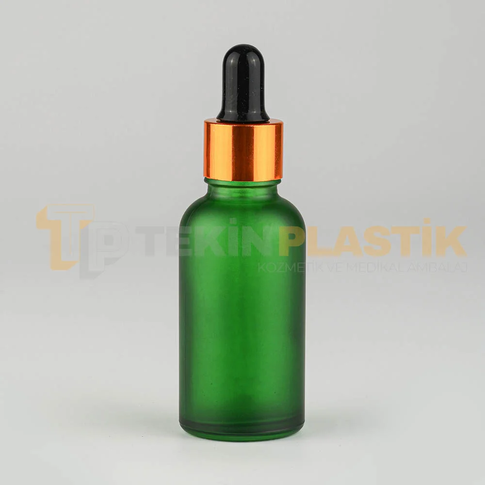 30 ML Boş Toptan Buzlu Yeşil Renk Cam Damlalıklı Dropper Şişe Metal Gold Siyah Başlıklı 30 ML Boş Toptan Buzlu Yeşil Renk Cam Damlalıklı Dropper Şişe Metal Gold Siyah Başlıklı