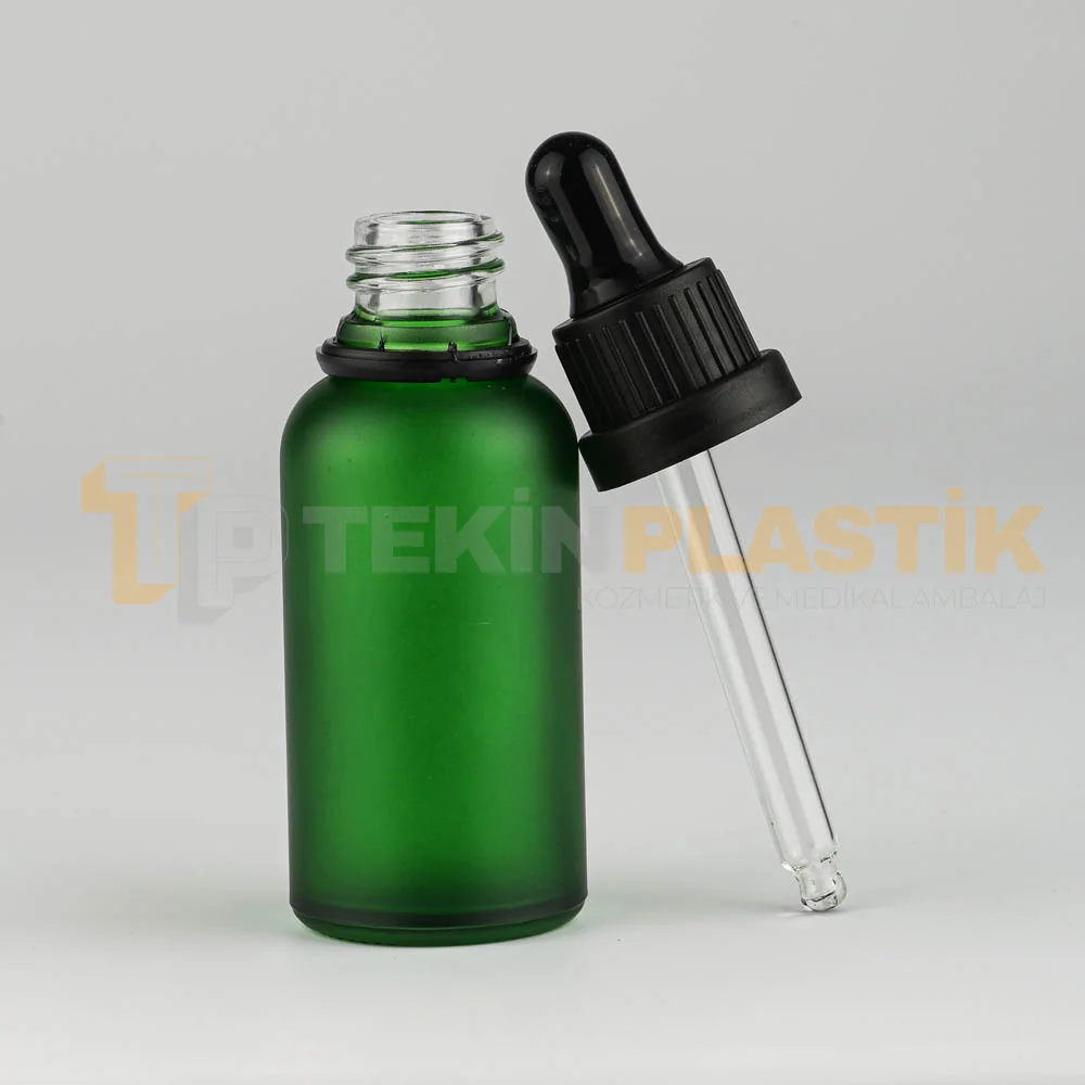 30 ML Boş Toptan Buzlu Yeşil Renk Cam Damlalıklı Dropper Şişe Siyah Plastik Delikli Kilitli Kapak 30 ML Boş Toptan Buzlu Yeşil Renk Cam Damlalıklı Dropper Şişe Siyah Plastik Delikli Kilitli Kapak