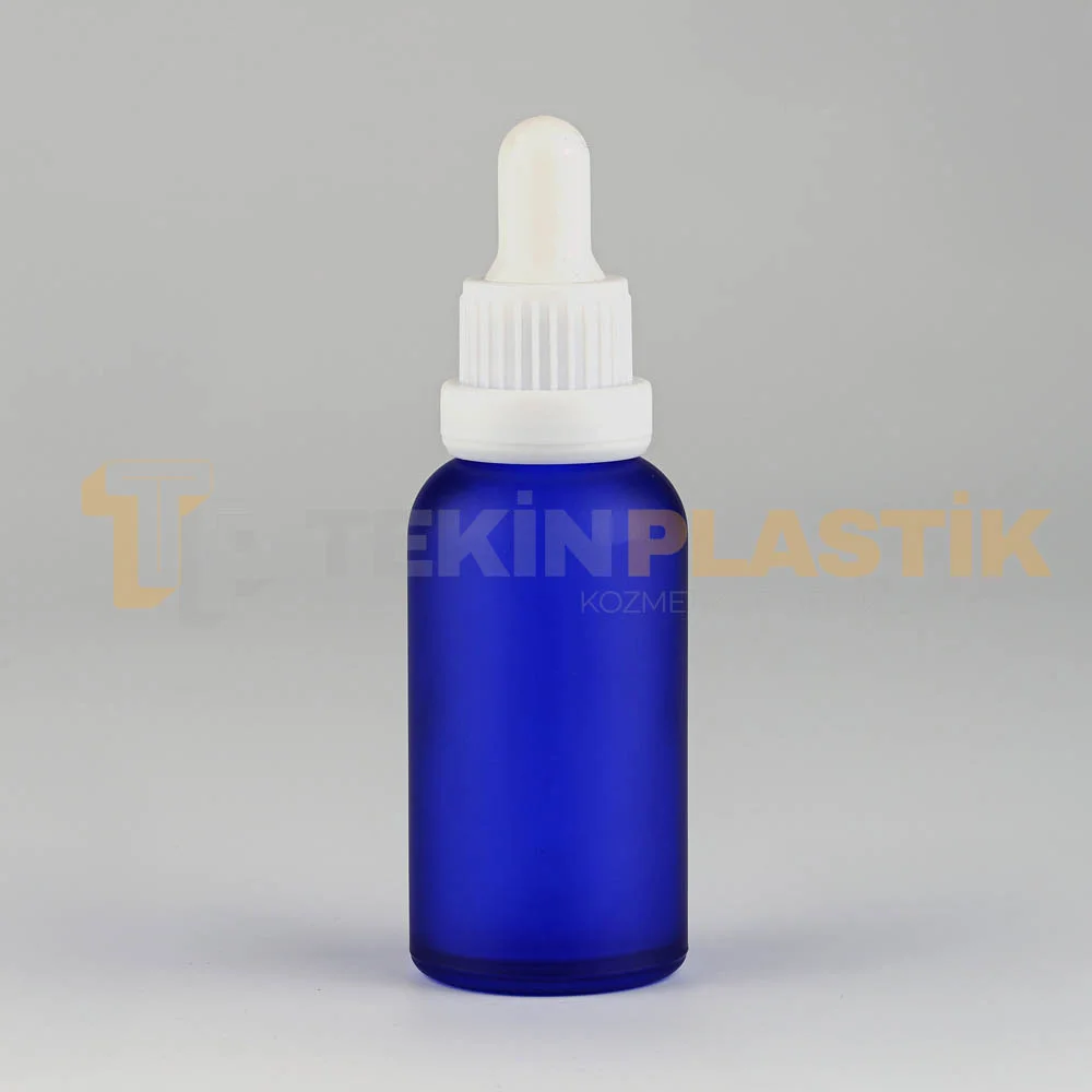 30 ML Boş Toptan Buzlu Mavi Renk Cam Damlalıklı Dropper Şişe Beyaz Plastik Delikli Kilitli Kapak 30 ML Boş Toptan Buzlu Mavi Renk Cam Damlalıklı Dropper Şişe Beyaz Plastik Delikli Kilitli Kapak