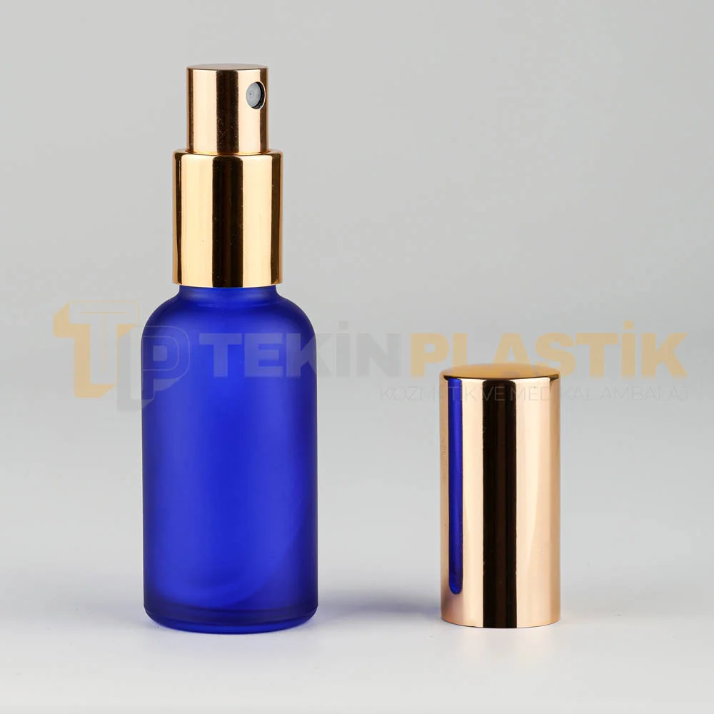 30 ML Boş Toptan Buzlu Mavi Renk Dropper Şişe Metal Gold Spreyli Fısfıslı 30 ML Boş Toptan Buzlu Mavi Renk Dropper Şişe Metal Gold Spreyli Fısfıslı