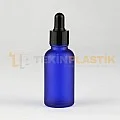 30 ML Boş Toptan Buzlu Mavi Renk Cam Damlalıklı Dropper Şişe Metal Siyah Başlık 30 ML Boş Toptan Buzlu Mavi Renk Cam Damlalıklı Dropper Şişe Metal Siyah Başlık