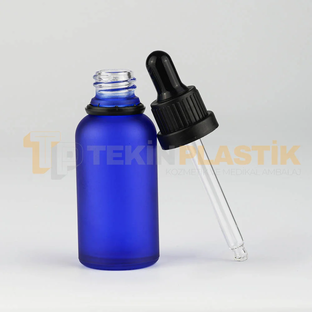 30 ML Boş Toptan Buzlu Mavi Renk Cam Damlalıklı Dropper Şişe Siyah Plastik Delikli Kilitli Kapak 30 ML Boş Toptan Buzlu Mavi Renk Cam Damlalıklı Dropper Şişe Siyah Plastik Delikli Kilitli Kapak