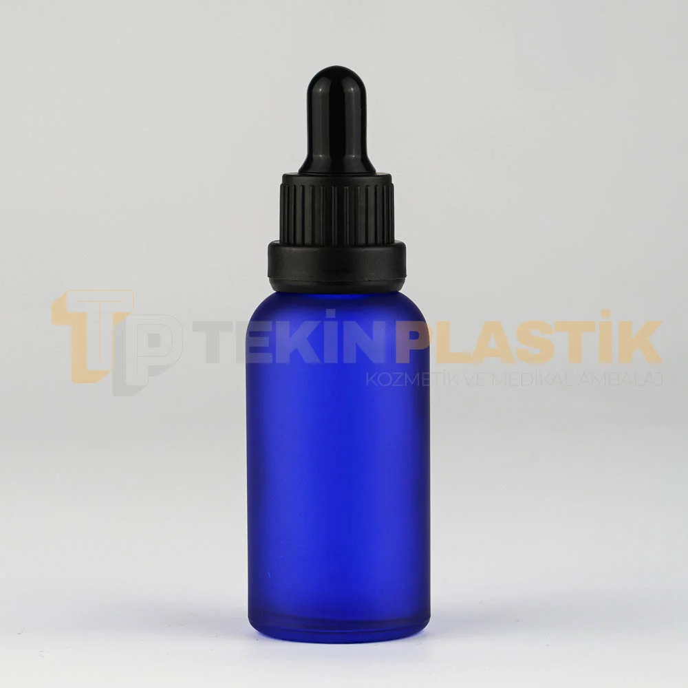 30 ML Boş Toptan Buzlu Mavi Renk Cam Damlalıklı Dropper Şişe Siyah Plastik Delikli Kilitli Kapak 30 ML Boş Toptan Buzlu Mavi Renk Cam Damlalıklı Dropper Şişe Siyah Plastik Delikli Kilitli Kapak