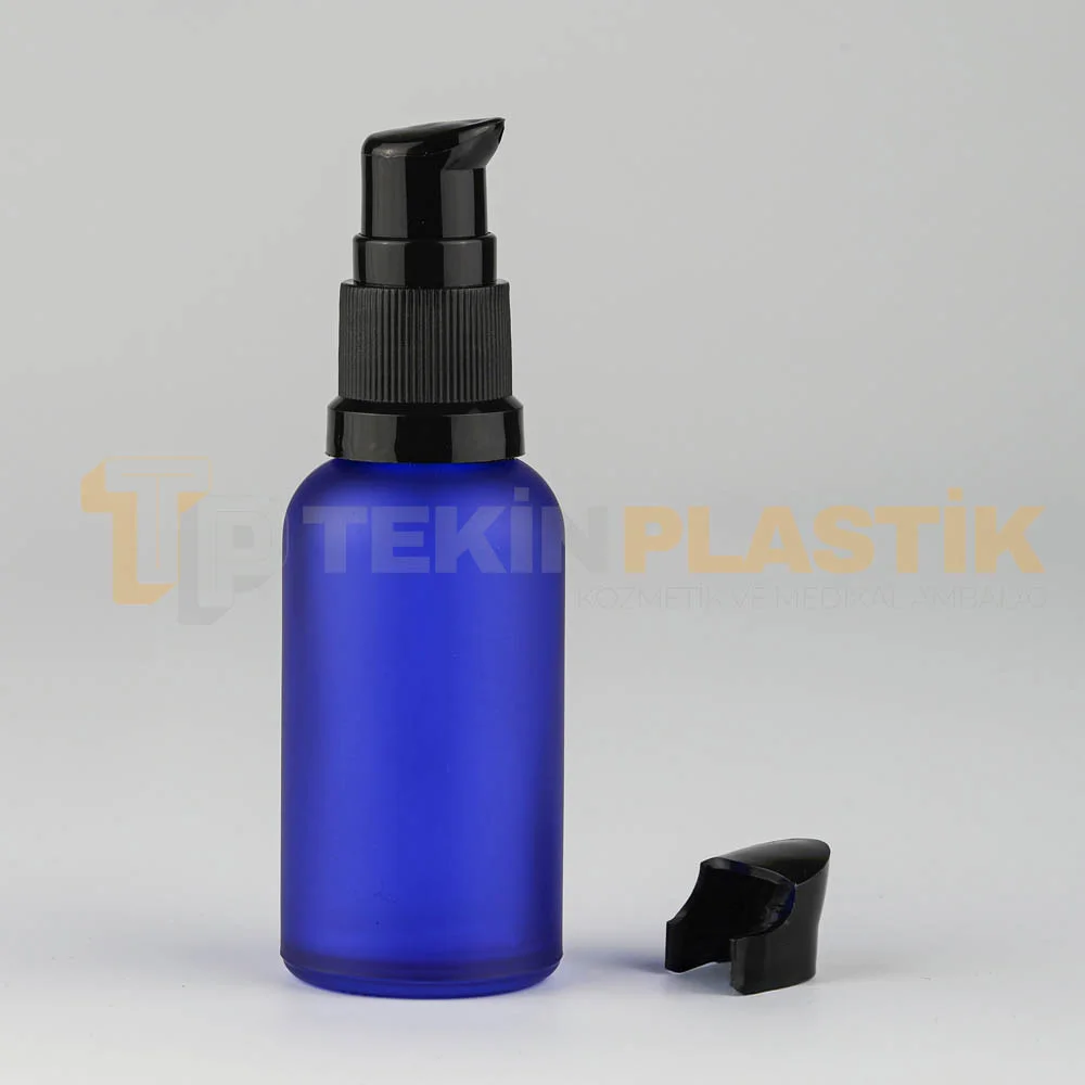 30 ML Boş Toptan Buzlu Mavi Renk Cam Damlalıklı Dropper Şişe Siyah Plastik Etekli Losyon Pompa 30 ML Boş Toptan Buzlu Mavi Renk Cam Damlalıklı Dropper Şişe Siyah Plastik Etekli Losyon Pompa