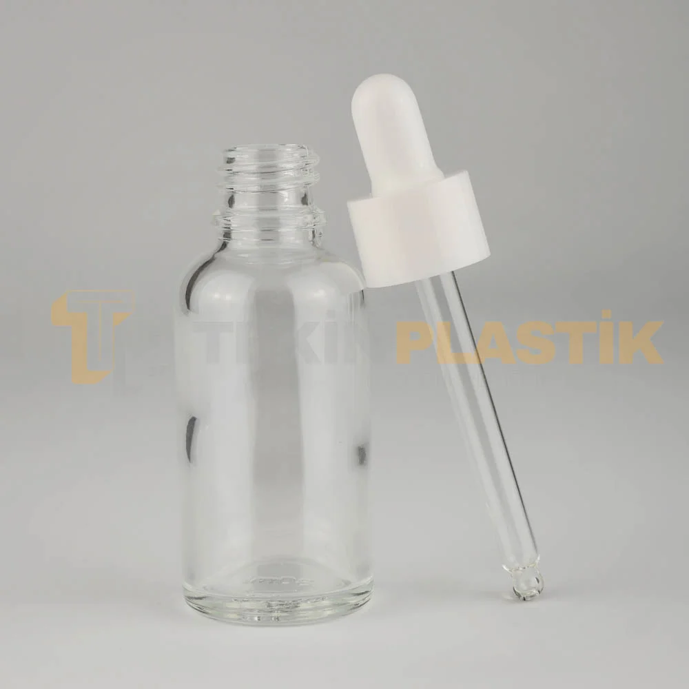 30 ML Toptan Boş Şeffaf Cam Damlalıklı Dropper Şişe Beyaz Damlalık Takım 30 ML Toptan Boş Şeffaf Cam Damlalıklı Dropper Şişe Beyaz Damlalık Takım