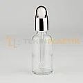 30 ML Toptan Boş Şeffaf Cam Damlalıklı Dropper Şişe Metal Lüx Gümüş Damlalık Takım 30 ML Toptan Boş Şeffaf Cam Damlalıklı Dropper Şişe Metal Lüx Gümüş Damlalık Takım