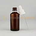 50 ML Amber Renk Toptan Cam Damlalıklı Dropper Şişe Beyaz Delikli Kilitli Kapaklı 50 ML Amber Renk Toptan Cam Damlalıklı Dropper Şişe Beyaz Delikli Kilitli Kapaklı