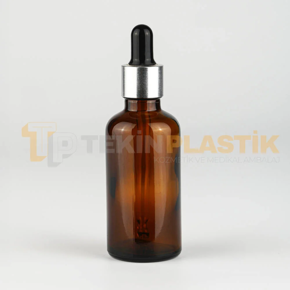 50 ML Amber Renk Toptan Cam Damlalıklı Dropper Şişe Metal Gümüş Siyah Başlıklı 50 ML Amber Renk Toptan Cam Damlalıklı Dropper Şişe Metal Gümüş Siyah Başlıklı