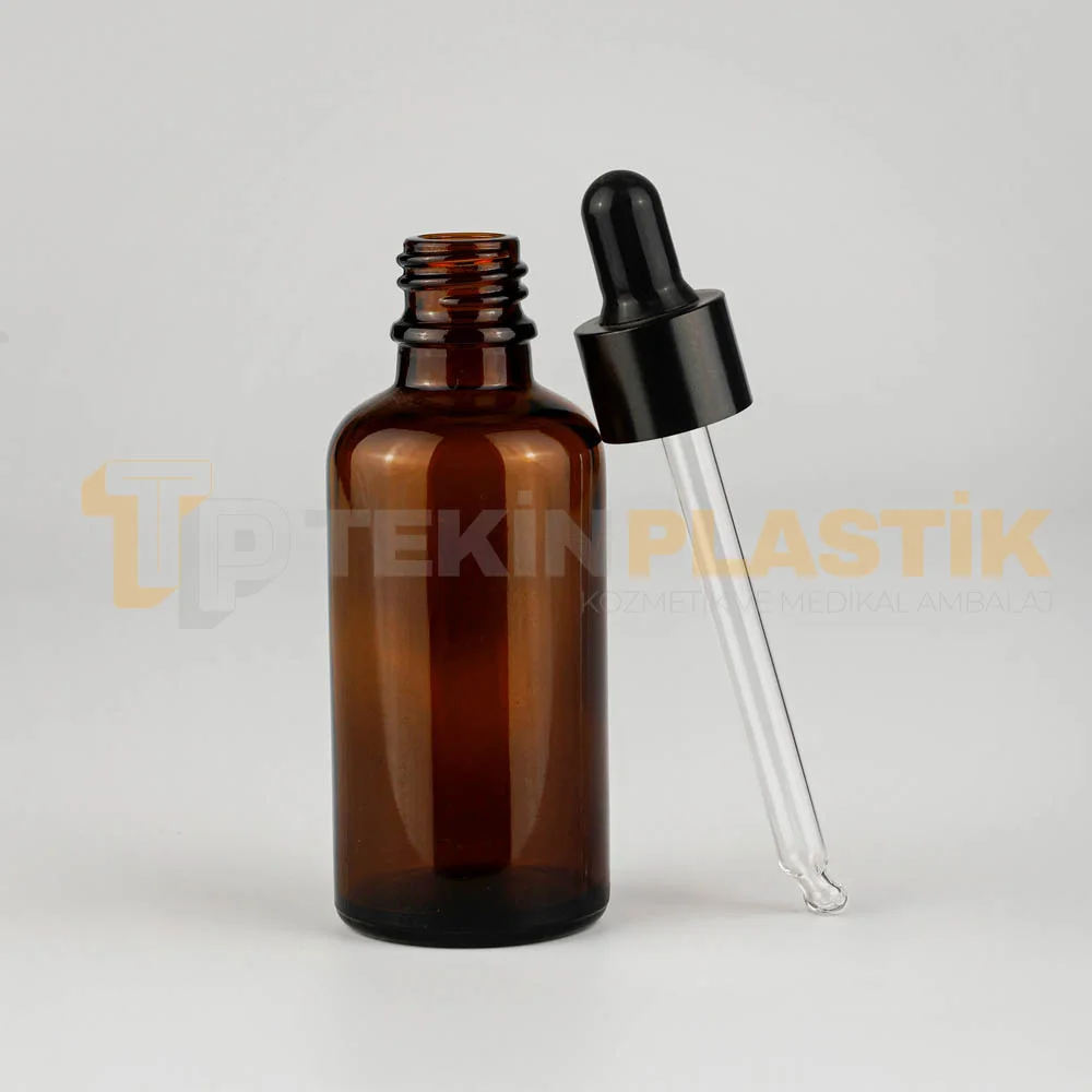 50 ML Amber Renk Toptan Cam Damlalıklı Dropper Şişe Metal Siyah Başlıklı 50 ML Amber Renk Toptan Cam Damlalıklı Dropper Şişe Metal Siyah Başlıklı