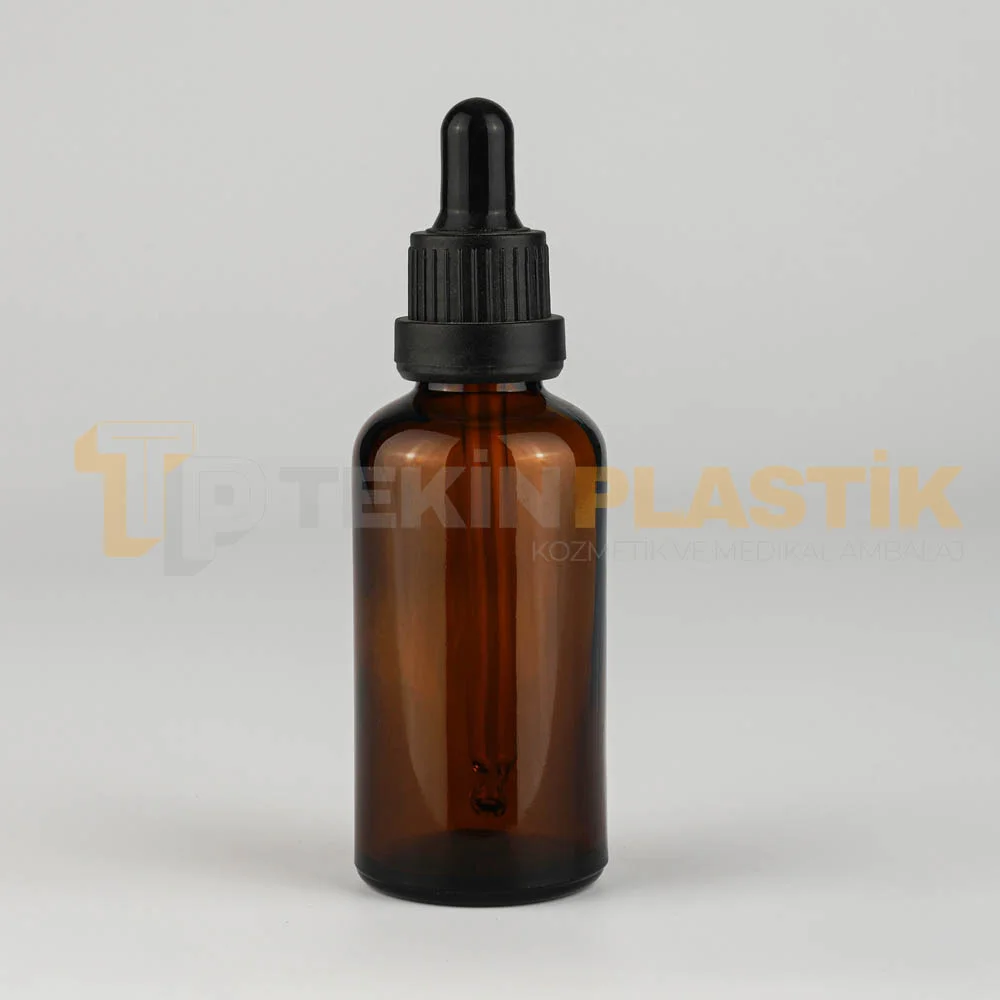 50 ML Amber Renk Toptan Cam Damlalıklı Dropper Şişe Siyah Delikli Kilitli Kapaklı 50 ML Amber Renk Toptan Cam Damlalıklı Dropper Şişe Siyah Delikli Kilitli Kapaklı