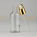 50 ML Toptan Boş Şeffaf Cam Damlalıklı Şişe Metal Lüx Gold Damlalık Takım 50 ML Toptan Boş Şeffaf Cam Damlalıklı Şişe Metal Lüx Gold Damlalık Takım