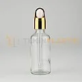 50 ML Toptan Boş Şeffaf Cam Damlalıklı Şişe Metal Lüx Gold Damlalık Takım 50 ML Toptan Boş Şeffaf Cam Damlalıklı Şişe Metal Lüx Gold Damlalık Takım