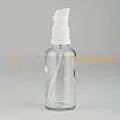50 ML Toptan Boş Şeffaf Cam Damlalıklı Şişe Etekli Beyaz Losyon Serum Pompalı 50 ML Toptan Boş Şeffaf Cam Damlalıklı Şişe Etekli Beyaz Losyon Serum Pompalı