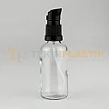 50 ML Toptan Boş Şeffaf Cam Damlalıklı Şişe Etekli Siyah Losyon Serum Pompalı 50 ML Toptan Boş Şeffaf Cam Damlalıklı Şişe Etekli Siyah Losyon Serum Pompalı