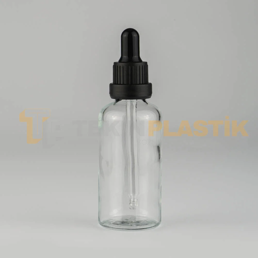 50 ML Toptan Boş Şeffaf Cam Damlalıklı Şişe Siyah Plastik Delikli Kilitli Kapak 50 ML Toptan Boş Şeffaf Cam Damlalıklı Şişe Siyah Plastik Delikli Kilitli Kapak