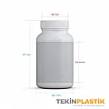 300 ML Plastik Boş Medikal Tablet Şişesi Düz Kapaklı