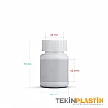 70 ML Plastik Boş Medikal Tablet Şişesi Emniyet Kapaklı