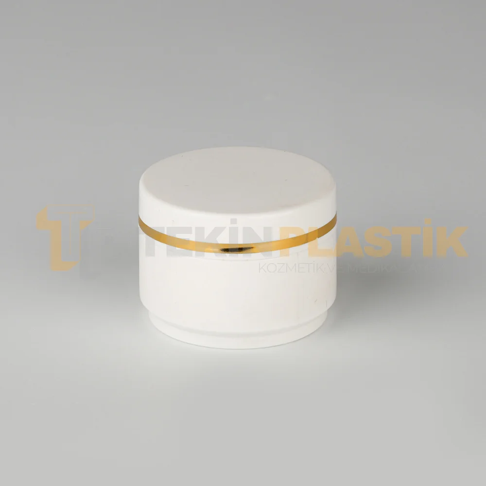 10 ML Çift Cıdarlı Beyaz Plastik Krem Kutusu Gold Yaldızlı Plastik Krem Kavanozu 10 ML Çift Cıdarlı Beyaz Plastik Krem Kutusu Gold Yaldızlı Plastik Krem Kavanozu