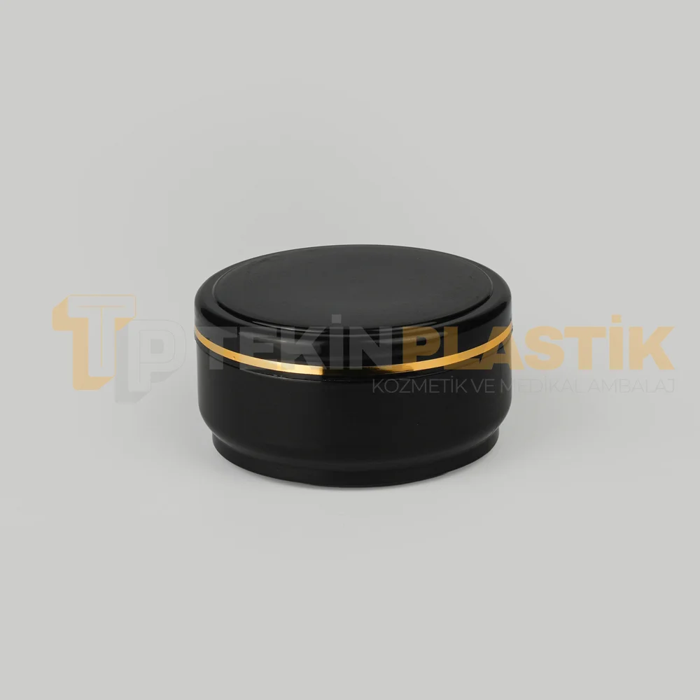 100 ML Tek Cidarlı Siyah Plastik Krem Kutusu Gold Yaldızlı Plastik Krem Kavanozu 100 ML Tek Cidarlı Siyah Plastik Krem Kutusu Gold Yaldızlı Plastik Krem Kavanozu