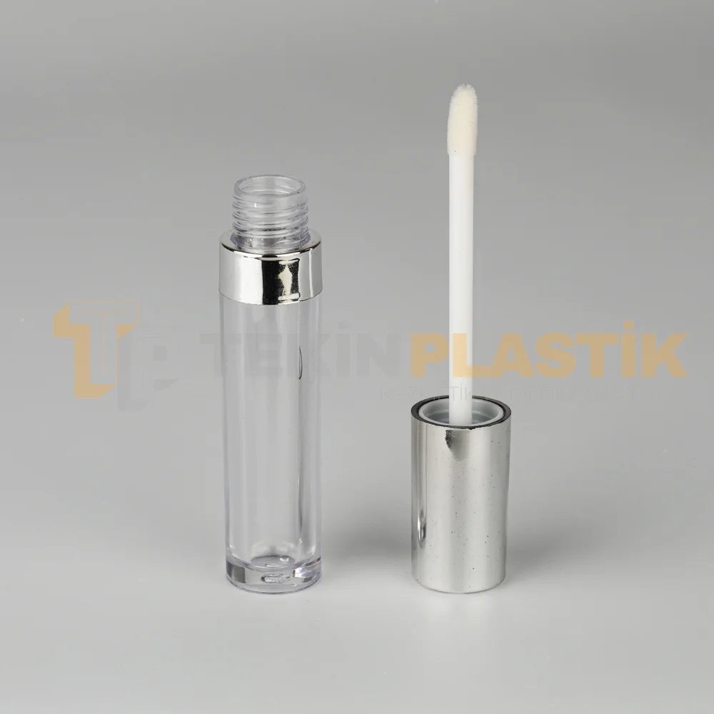 5 ml Plastik Lip Gloss Dudak Parlatıcı Ambalajı Gümüş Kaplama 5 ml Plastik Lip Gloss Dudak Parlatıcı Ambalajı Gümüş Kaplama