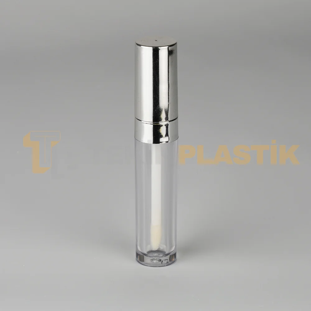 5 ml Plastik Lip Gloss Dudak Parlatıcı Ambalajı Gümüş Kaplama 5 ml Plastik Lip Gloss Dudak Parlatıcı Ambalajı Gümüş Kaplama