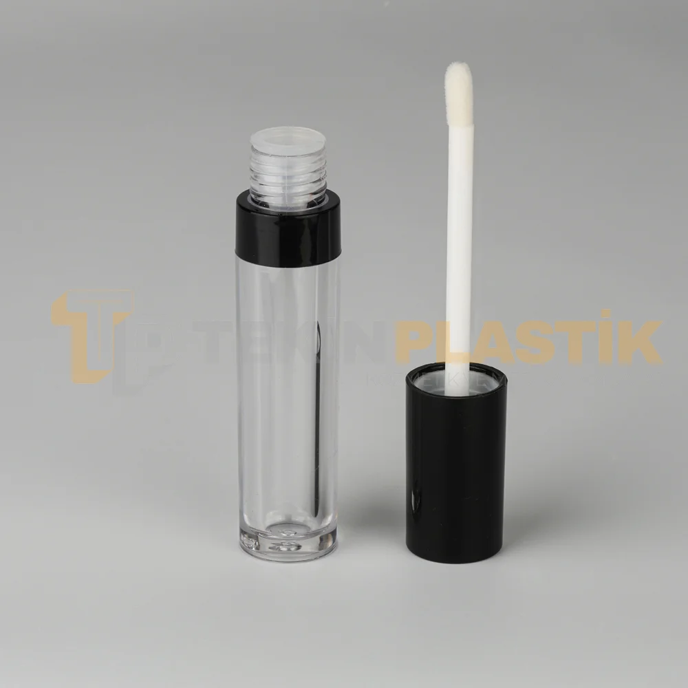 5 ml Plastik Lip Gloss Dudak Parlatıcı Ambalajı Siyah Renk 5 ml Plastik Lip Gloss Dudak Parlatıcı Ambalajı Siyah Renk