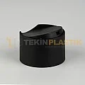 24 mm Geniş Büyük Disc Top Kapak Şampuan Kapak Siyah Renk