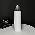 150 ML Beyaz Plastik Şişe Silver Disctop Şampuan Kapaklı