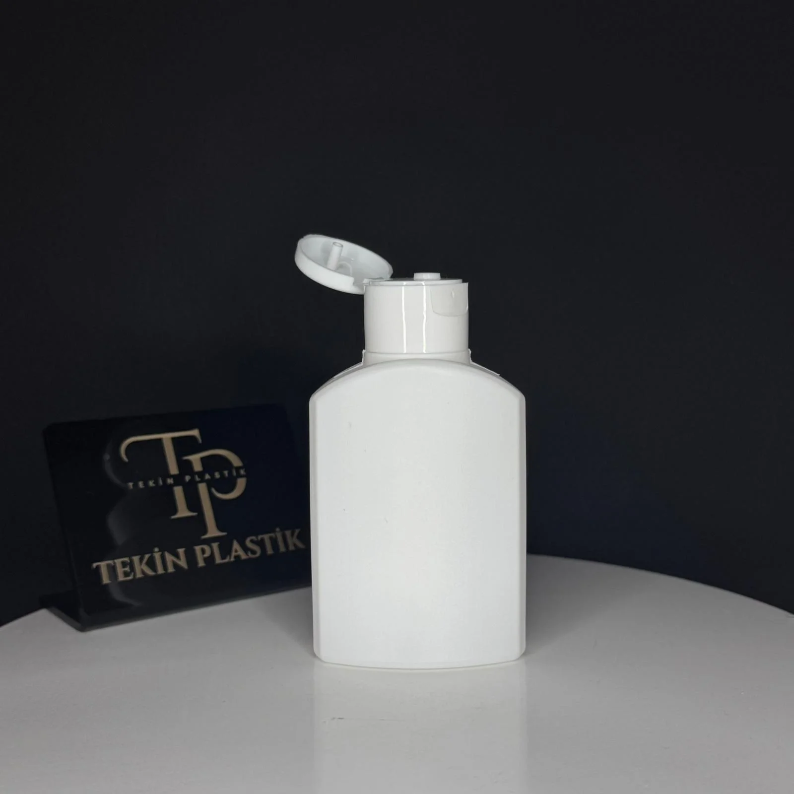 100 ML Yassı Kozmetik Şişe Fliptop Şampuan Kapaklı