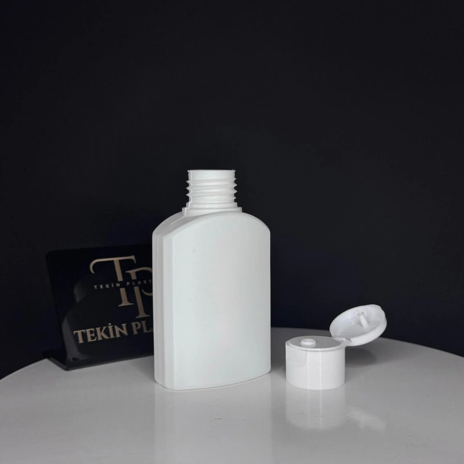 100 ML Yassı Kozmetik Şişe Fliptop Şampuan Kapaklı