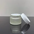 50 ml Buzlu Cam Krem Kavanozu Beyaz Kapaklı Tıpalı 50 ml Buzlu Cam Krem Kavanozu Beyaz Kapaklı Tıpalı